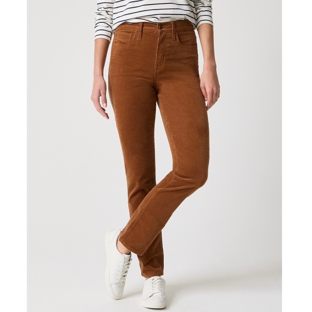 NEW J. Crew Vintage‎ Brandy Brown Corduroy Full Essential Straight Pant 25